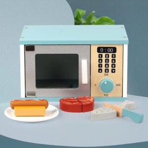 Pretend Play Wooden Microwave Toy 
