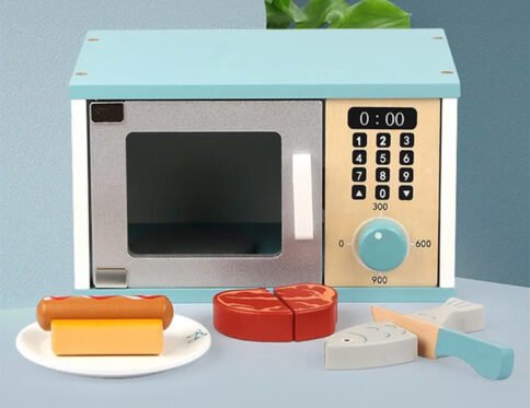 Pretend Play Wooden Microwave Toy