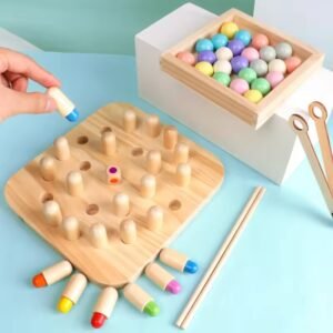 Wooden Memory Chopstick Clip Beads Toy