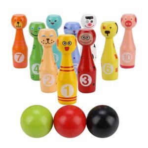 Wooden Bowling Ball Set