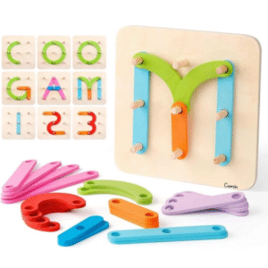 Wooden Alphabet Construction Puzzle Toy
