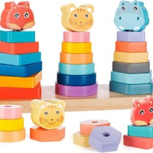 Montessori Wooden Animal Stacking Toy