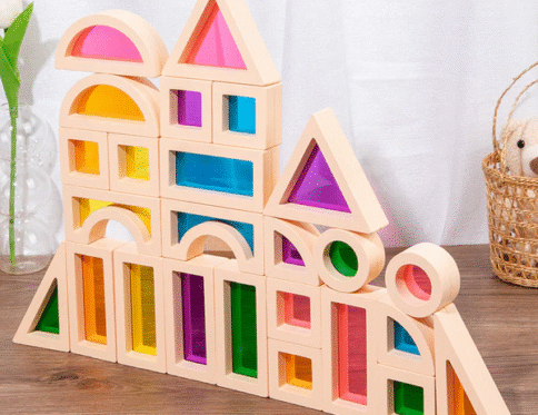 Wooden & Acrylic Transparent Building Blocks